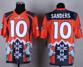 Wholesale Cheap Nike Broncos #10 Emmanuel Sanders Orange Men\'s Stitched NFL Elite Noble Fashion Jersey