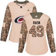 Wholesale Cheap Adidas Hurricanes #49 Victor Rask Camo Authentic 2017 Veterans Day Women's Stitched NHL Jersey