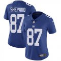 Wholesale Cheap Nike Giants #87 Sterling Shepard Royal Blue Team Color Women's Stitched NFL Vapor Untouchable Limited Jersey