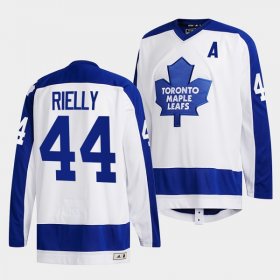 Wholesale Cheap Men\'s Toronto Maple Leafs #44 Morgan Rielly White Classics Primary Logo Stitched Jersey