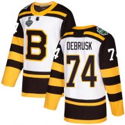 Wholesale Cheap Adidas Bruins #74 Jake DeBrusk White Authentic 2019 Winter Classic Stanley Cup Final Bound Stitched NHL Jersey