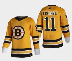 Cheap Men\'s Boston Bruins #11 Trent Frederic Gold Stitched NHL Jersey