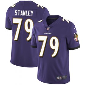 Wholesale Cheap Nike Ravens #79 Ronnie Stanley Purple Team Color Men\'s Stitched NFL Vapor Untouchable Limited Jersey