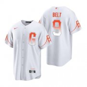 Wholesale Cheap Men's San Francisco Giants #9 Brandon Belt White 2021 City Connect MLB Cool Base Nike Jersey