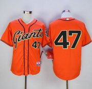 Wholesale Cheap Giants #47 Johnny Cueto Orange Alternate Cool Base Stitched MLB Jersey