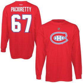 Wholesale Cheap Montreal Canadiens #67 Max Pacioretty Reebok Name & Number Long Sleeve T-Shirt Red