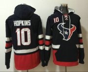 Wholesale Cheap Men's Houston Texans #10 DeAndre Hopkins NEW Navy Blue Pocket Stitched NFL Pullover Hoodie