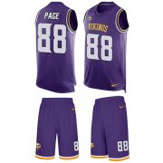 Wholesale Cheap Nike Vikings #88 Alan Page Purple Team Color Men's Stitched NFL Limited Tank Top Suit Jersey