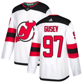 Wholesale Cheap Adidas Devils #97 Nikita Gusev White Road Authentic Stitched NHL Jersey