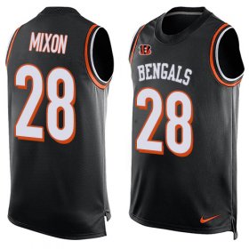 Wholesale Cheap Nike Bengals #28 Joe Mixon Black Team Color Men\'s Stitched NFL Limited Tank Top Jersey