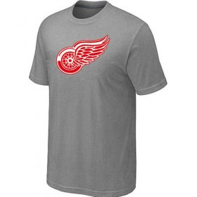 Wholesale Cheap Detroit Red Wings Big & Tall Logo Grey NHL T-Shirt