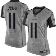 Wholesale Cheap Nike Falcons #11 Julio Jones Gray Women's Stitched NFL Limited Gridiron Gray Jersey