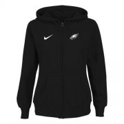 Wholesale Cheap Nike Philadelphia Eagles Ladies Tailgater Full Zip Hoodie Black