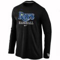 Wholesale Cheap Tampa Bay Rays Long Sleeve MLB T-Shirt Black
