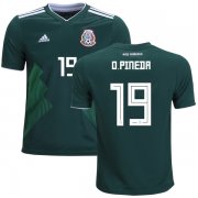 Wholesale Cheap Mexico #19 O.Pineda Home Kid Soccer Country Jersey