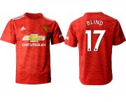 Wholesale Cheap Men 2020-2021 club Manchester United home aaa version 17 red Soccer Jerseys