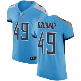 Wholesale Cheap Nike Titans #49 Nick Dzubnar Light Blue Alternate Men\'s Stitched NFL New Elite Jersey