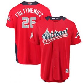 Wholesale Cheap Braves #26 Mike Foltynewicz Red 2018 All-Star National League Stitched MLB Jersey