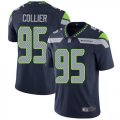 Wholesale Cheap Nike Seahawks #95 L.J. Collier Steel Blue Team Color Men's Stitched NFL Vapor Untouchable Limited Jersey