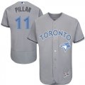 Wholesale Cheap Blue Jays #11 Kevin Pillar Grey Flexbase Authentic Collection Father's Day Stitched MLB Jersey