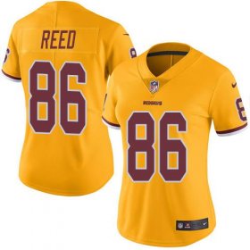 Wholesale Cheap Nike Redskins #86 Jordan Reed Gold Women\'s Stitched NFL Limited Rush Jersey