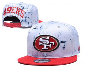 Wholesale Cheap 49ers Team Logo Smoke Red Adjustable Hat TX