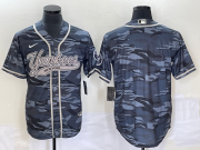 Wholesale Cheap Men's New York Yankees Blank Gray Camo With Patch Cool Base Stitched Baseball Jersey