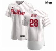 Wholesale Cheap Philadelphia Phillies 28 Alec Bohm Men Nike White Home 2020 Authentic Player MLB Jersey