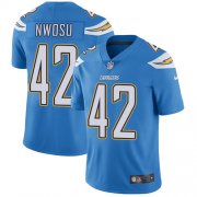 Wholesale Cheap Nike Chargers #42 Uchenna Nwosu Electric Blue Alternate Men's Stitched NFL Vapor Untouchable Limited Jersey