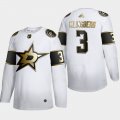 Wholesale Cheap Dallas Stars #3 John Klingberg Men's Adidas White Golden Edition Limited Stitched NHL Jersey