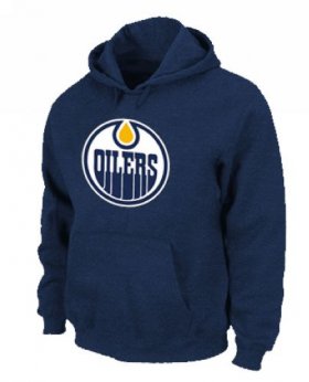 Wholesale Cheap NHL Edmonton Oilers Big & Tall Logo Pullover Hoodie Dark Blue