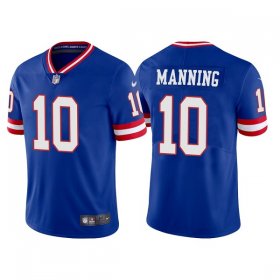 Wholesale Men\'s New York Giants #10 Eli Manning Royal Vapor Untouchable Limited Stitched Jersey