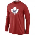 Wholesale Cheap NHL Toronto Maple Leafs Big & Tall Logo Long Sleeve T-Shirt Red