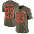 Wholesale Cheap Nike Browns #23 Damarious Randall Olive Youth Stitched NFL Limited 2017 Salute to Service Jersey