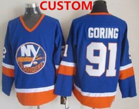 Wholesale Cheap Custom New York Islanders Light Blue Throwback CCM Jersey