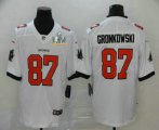 Wholesale Cheap Men's Tampa Bay Buccaneers #87 Rob Gronkowski White 2021 Super Bowl LV Stitched Vapor Untouchable Stitched Nike Limited NFL Jersey
