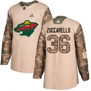 Wholesale Cheap Adidas Wild #36 Mats Zuccarello Camo Authentic 2017 Veterans Day Stitched NHL Jersey