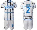 Wholesale Cheap Men 2020-2021 club Inter milan away 2 white Soccer Jerseys