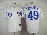Wholesale Cheap Mitchell And Ness Expos #49 Warren Cromartie White Throwback Stitched MLB Jersey