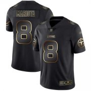 Wholesale Cheap Nike Titans #8 Marcus Mariota Black/Gold Men's Stitched NFL Vapor Untouchable Limited Jersey