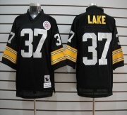 Wholesale Cheap Mitchell And Ness Steelers #37 Carnell Lake Black Stitched NFL Jersey