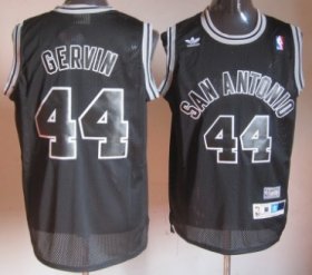 Wholesale Cheap San Antonio Spurs #44 George Gervin Black Throwback Swingman Jersey
