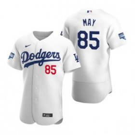 Wholesale Cheap Los Angeles Dodgers #85 Dustin May White 2020 World Series Champions Jersey
