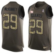 Wholesale Cheap Nike Giants #29 Xavier McKinney Green Men's Stitched NFL Limited Salute To Service Tank Top Jersey