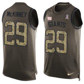 Wholesale Cheap Nike Giants #29 Xavier McKinney Green Men\'s Stitched NFL Limited Salute To Service Tank Top Jersey