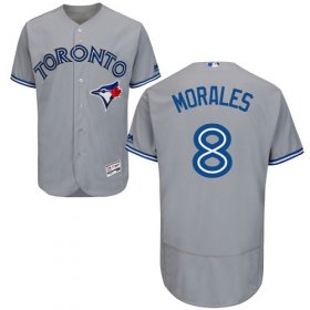 Wholesale Cheap Blue Jays #8 Kendrys Morales Grey Flexbase Authentic Collection Stitched MLB Jersey