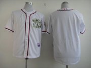 Wholesale Cheap Nationals Blank White USMC Cool Base Stitched MLB Jersey