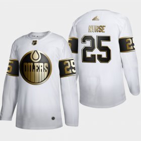 Wholesale Cheap Edmonton Oilers #25 Darnell Nurse Men\'s Adidas White Golden Edition Limited Stitched NHL Jersey