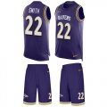 Wholesale Cheap Nike Ravens #22 Jimmy Smith Purple Team Color Men's Stitched NFL Limited Tank Top Suit Jersey