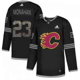 Wholesale Cheap Adidas Flames #23 Sean Monahan Black Authentic Classic Stitched NHL Jersey